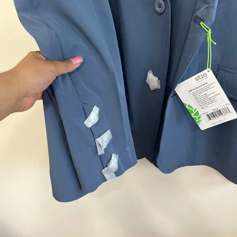 Stio Mountain Mens 44 Rammel Blazer Sports Jacket Blue NEW 2390 M’s